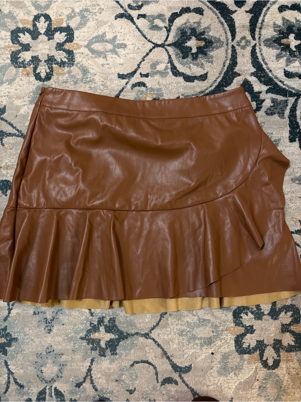 HEYSON Women's Mini Skirt in Cognac/Tan